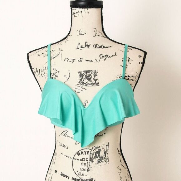 🌊 Calzedonia Size L Ruffle Bikini Top | Coby Style | Push-Up | Adjustable Strap - Picture 1 of 4